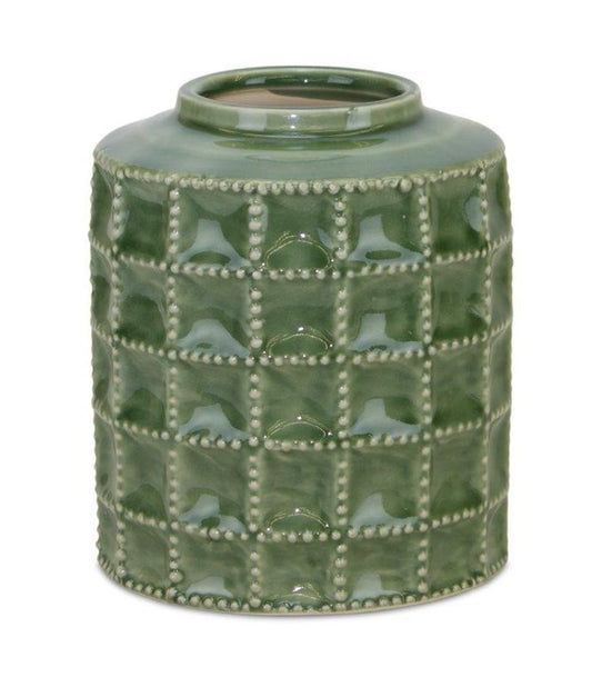 Melrose International Sage Green Terra Cotta Vase 6.75"H