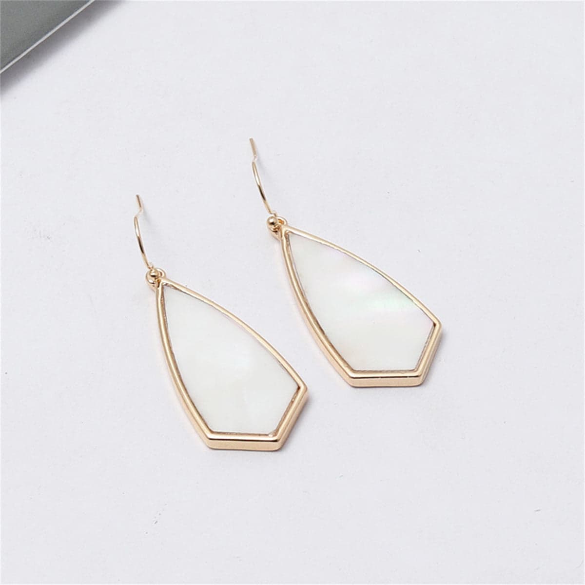 Shell & Goldtone Drop Earrings-4