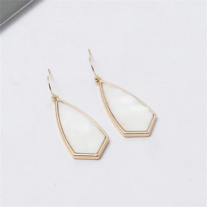 Shell & Goldtone Drop Earrings-4