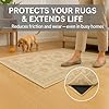 Casafoyer 12 Pcs Non Slip Rug Gripper/Rug Tape for Hardwood Floors – Stops Sliding & Curling – Double Sided Carpet Tape, Triangular Rug Pads – Floor Safe & Reusable Rug Anchors