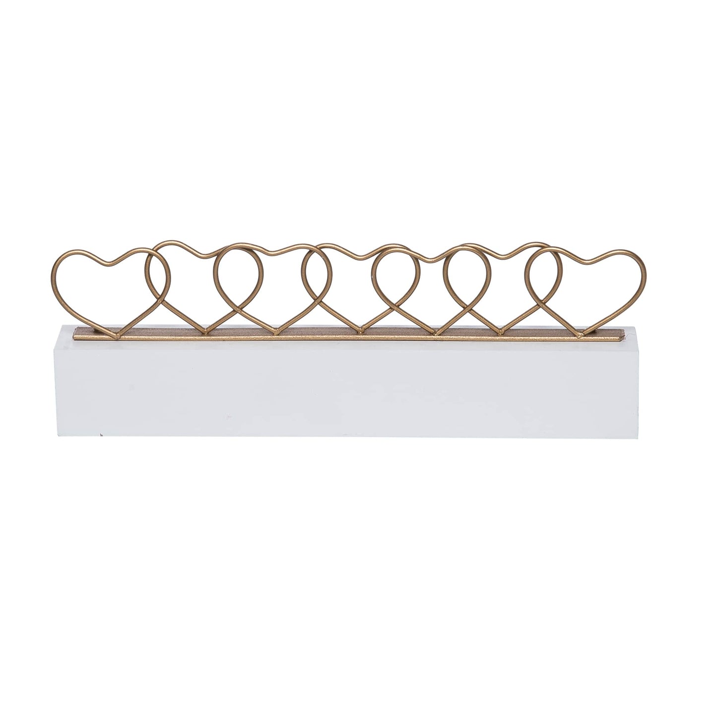 MDF and Metal Heart Card Holder White for Display and Entertaining