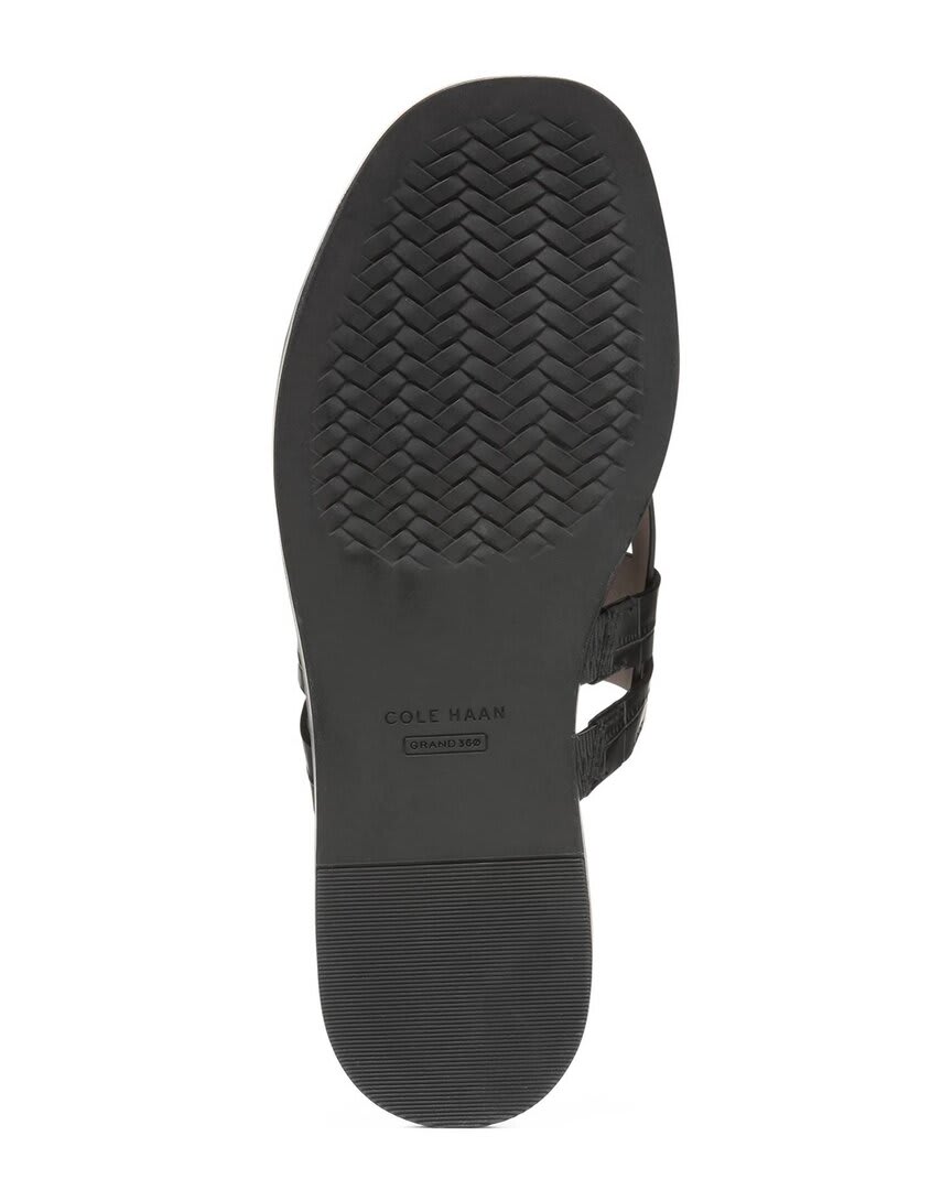 BLACK CROC PRINT LEATHER-