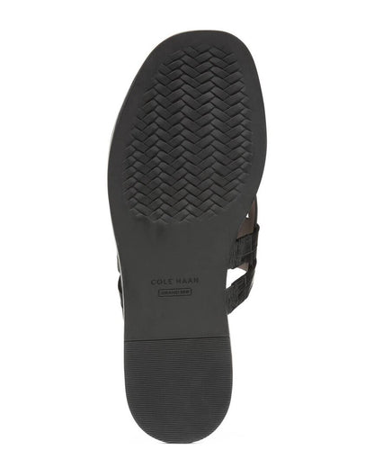 BLACK CROC PRINT LEATHER-