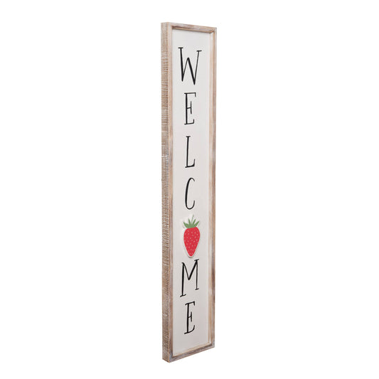 47.24 in Multicolor Spring Layered Strawberry Porch Decor Freestanding Wood Sign for Spring Decor