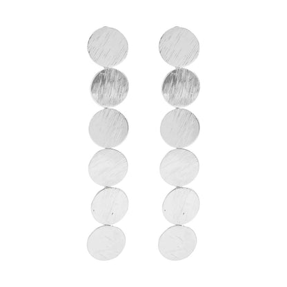 Silvertone Tiered Sequin Drop Earrings