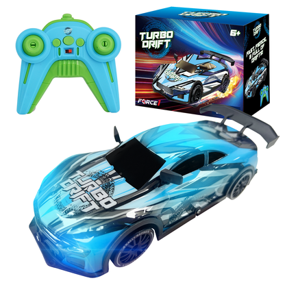 Blue car and blue remote-