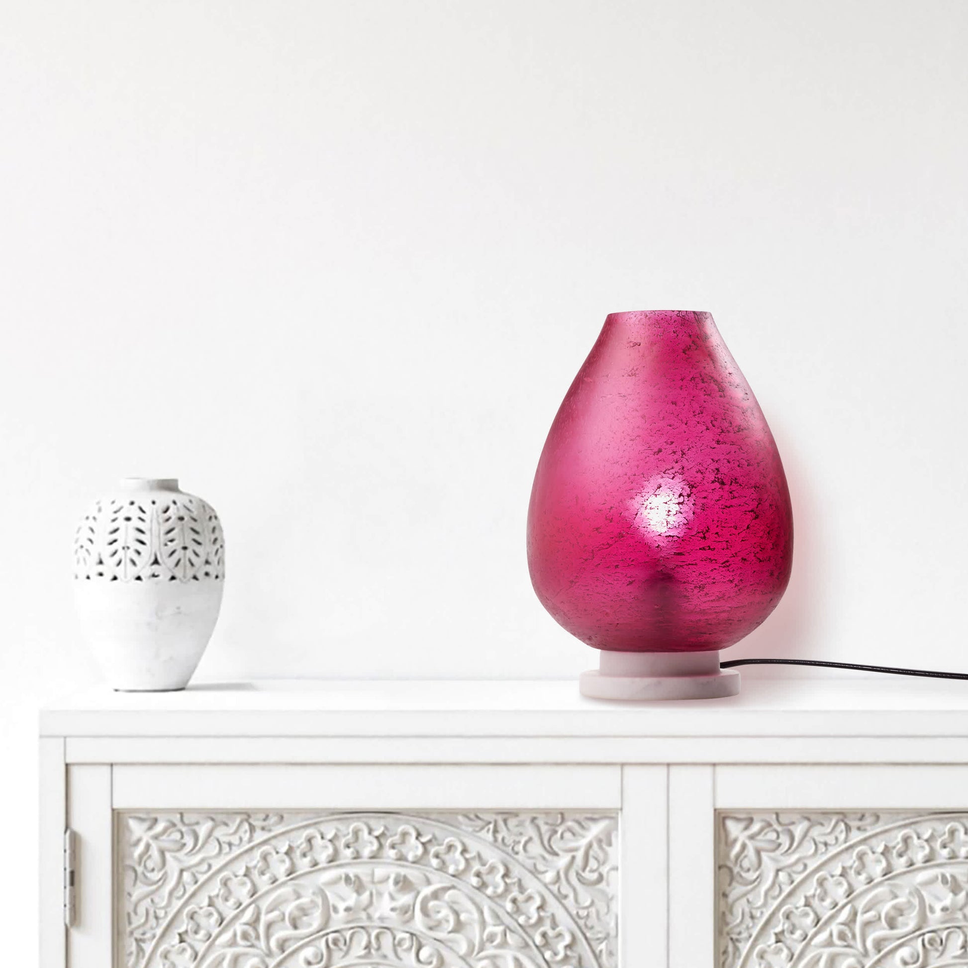 Fuchsia/ White-