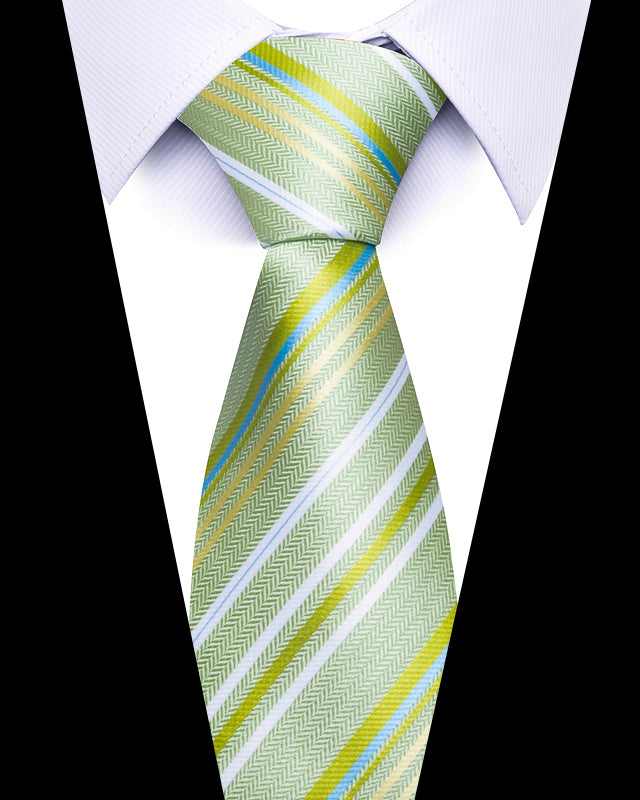 Mint Green Striped Elegance-