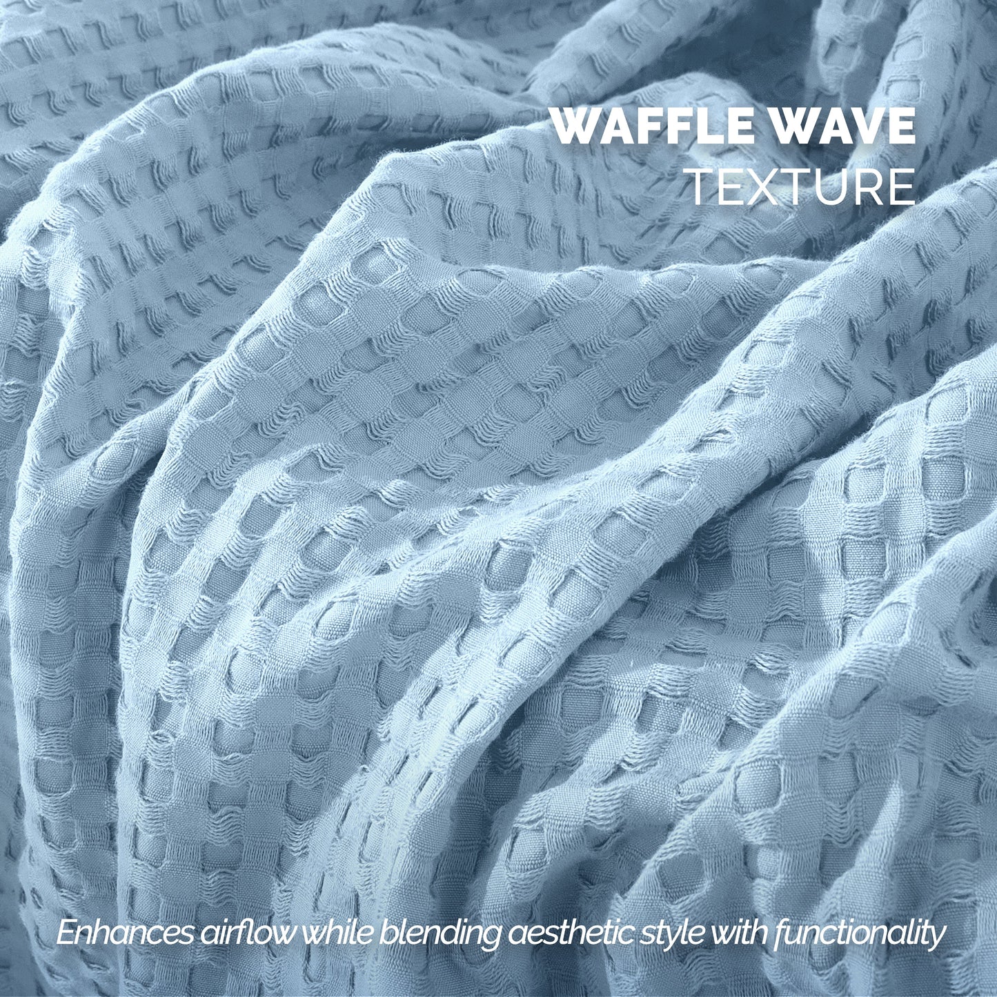 Elegant Comfort Cotton Waffle Blanket