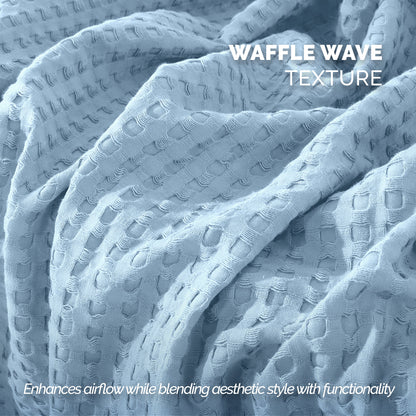Elegant Comfort Cotton Waffle Blanket