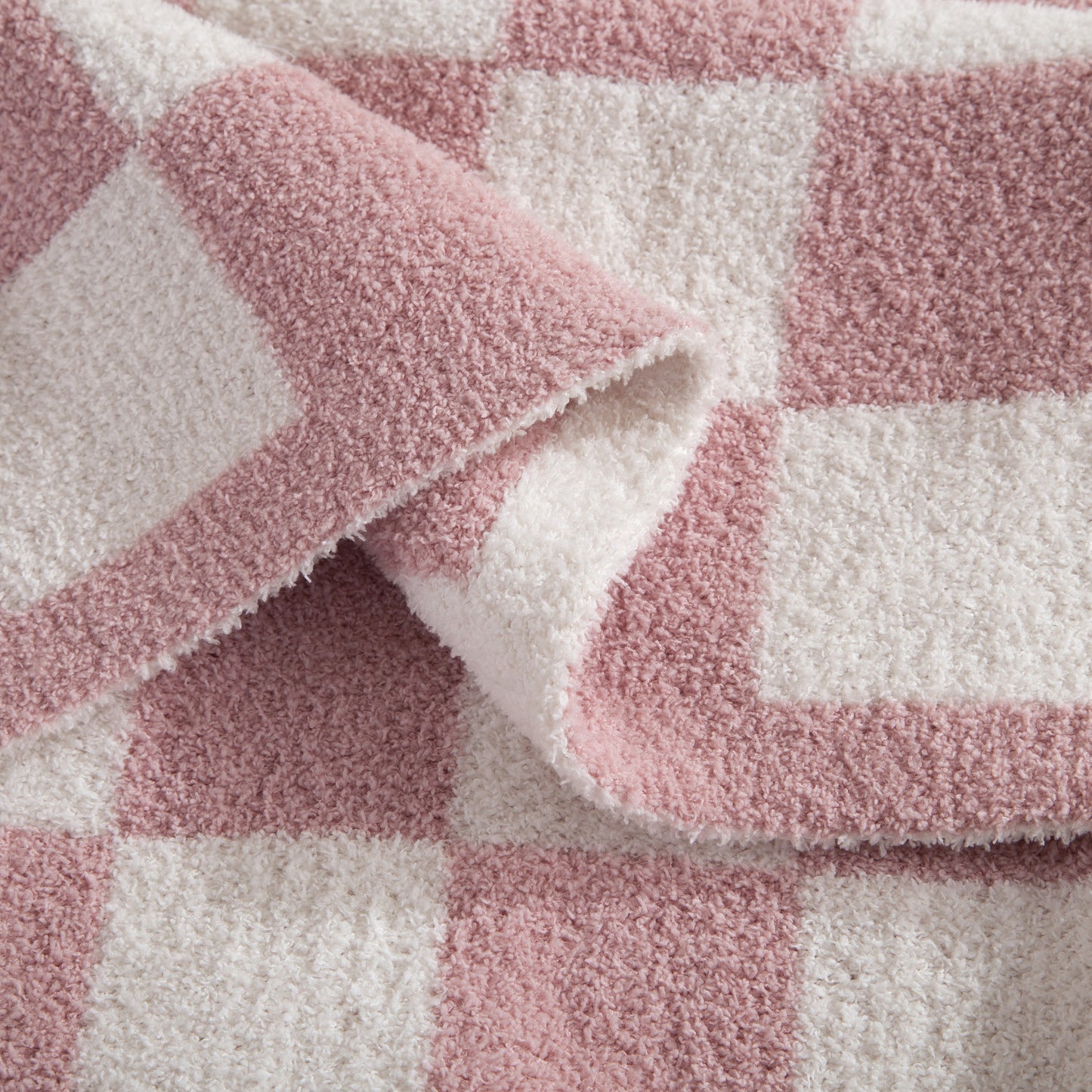 Elegant Comfort 50" x 70"  Ultra Soft Checkered Knitted Throw Blanket