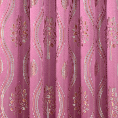 Elegant Comfort Set of 2 Aurora Curtain Panels- Attached Valance - Rod Pocket- 54" W x 84" L