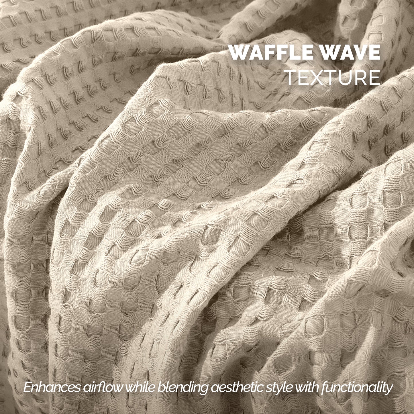 Elegant Comfort Cotton Waffle Blanket