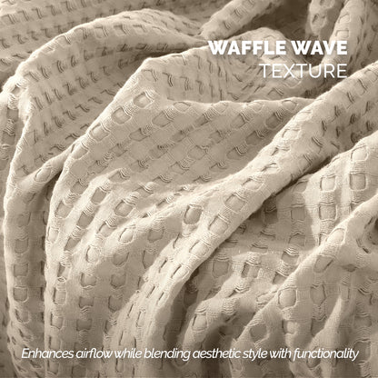 Elegant Comfort Cotton Waffle Blanket