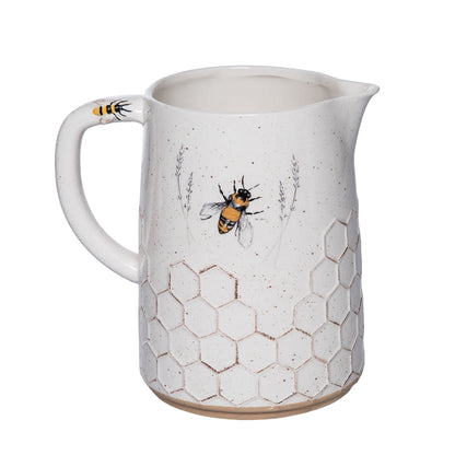 Dolomite Bee Pitcher Multicolored for Spring Serving and Entertaining