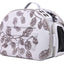 Light Grey and Burgundy Leaf Pattern