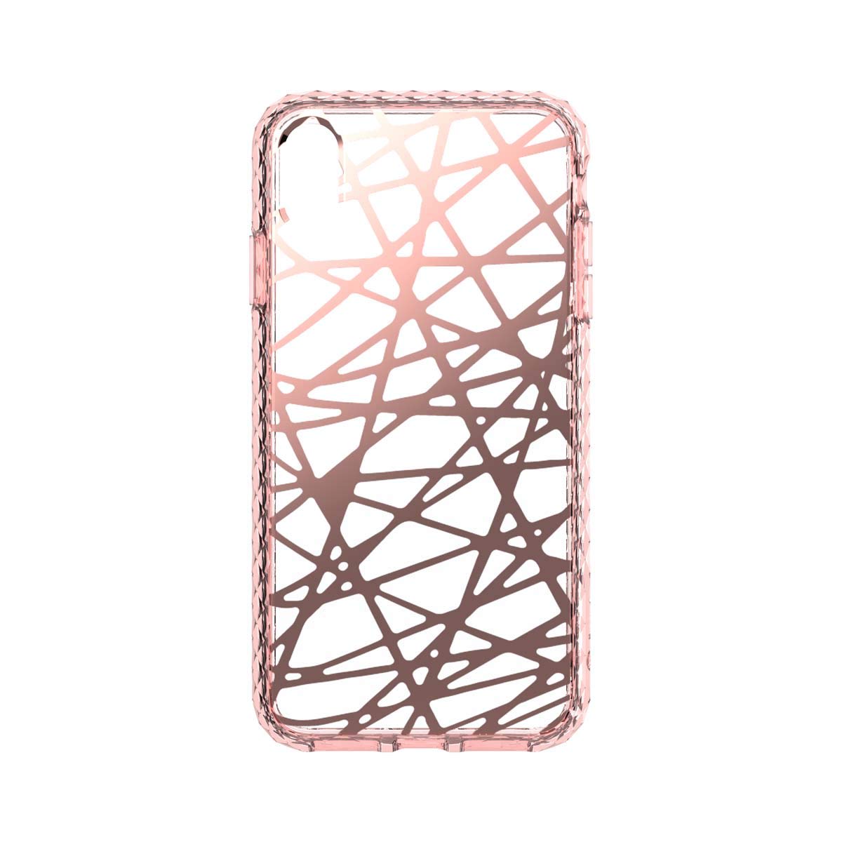 Apple Iphone Xs Max (6.5 Inches) 8ft Impact Protection, Dual Layer, Scratch Resistant and Wireless Charging Compatible Arq1 Mosaic Case - Bird'S Nest Rose Gold