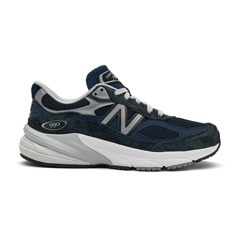 New Balance 990v6 Made in USA Men's Sneakers (2E width) — Navy Suede