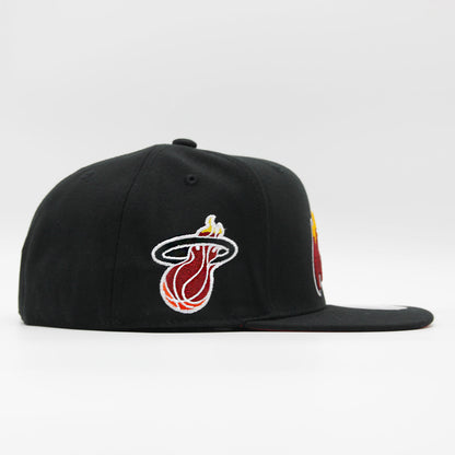 Mitchell & Ness Men's NBA Logo History Fitted Hwc Heat Fitted Caps