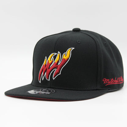 Mitchell & Ness Men's NBA Logo History Fitted Hwc Heat Fitted Caps