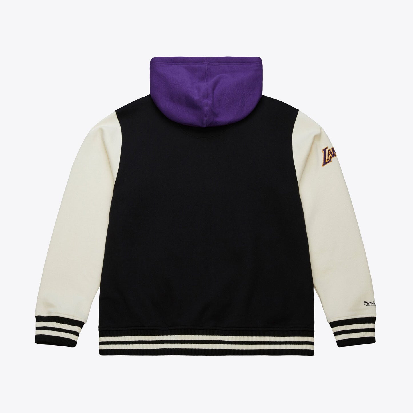 Men's Mitchell & Ness Courtside Fleece Button Front Lakers