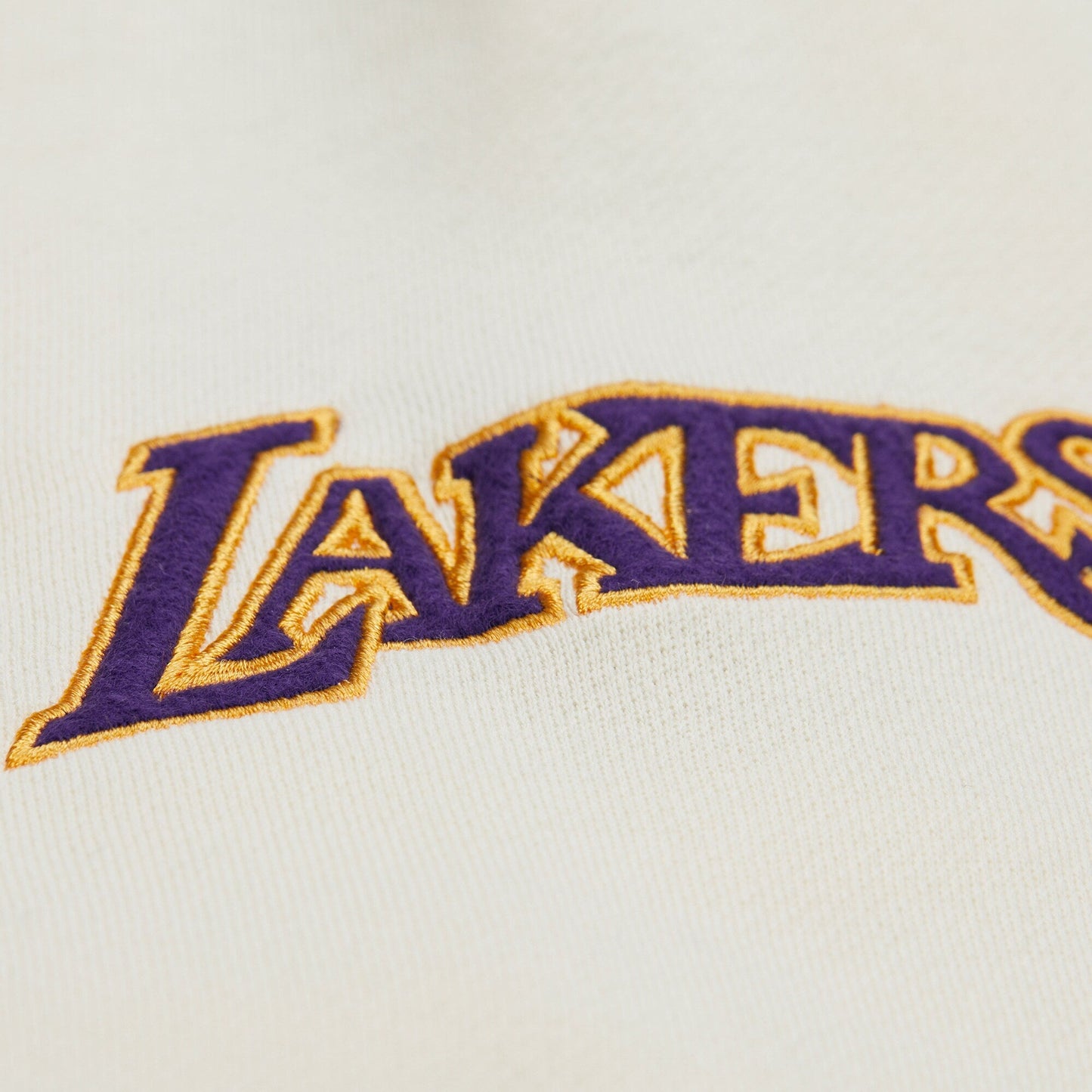 Men's Mitchell & Ness Courtside Fleece Button Front Lakers