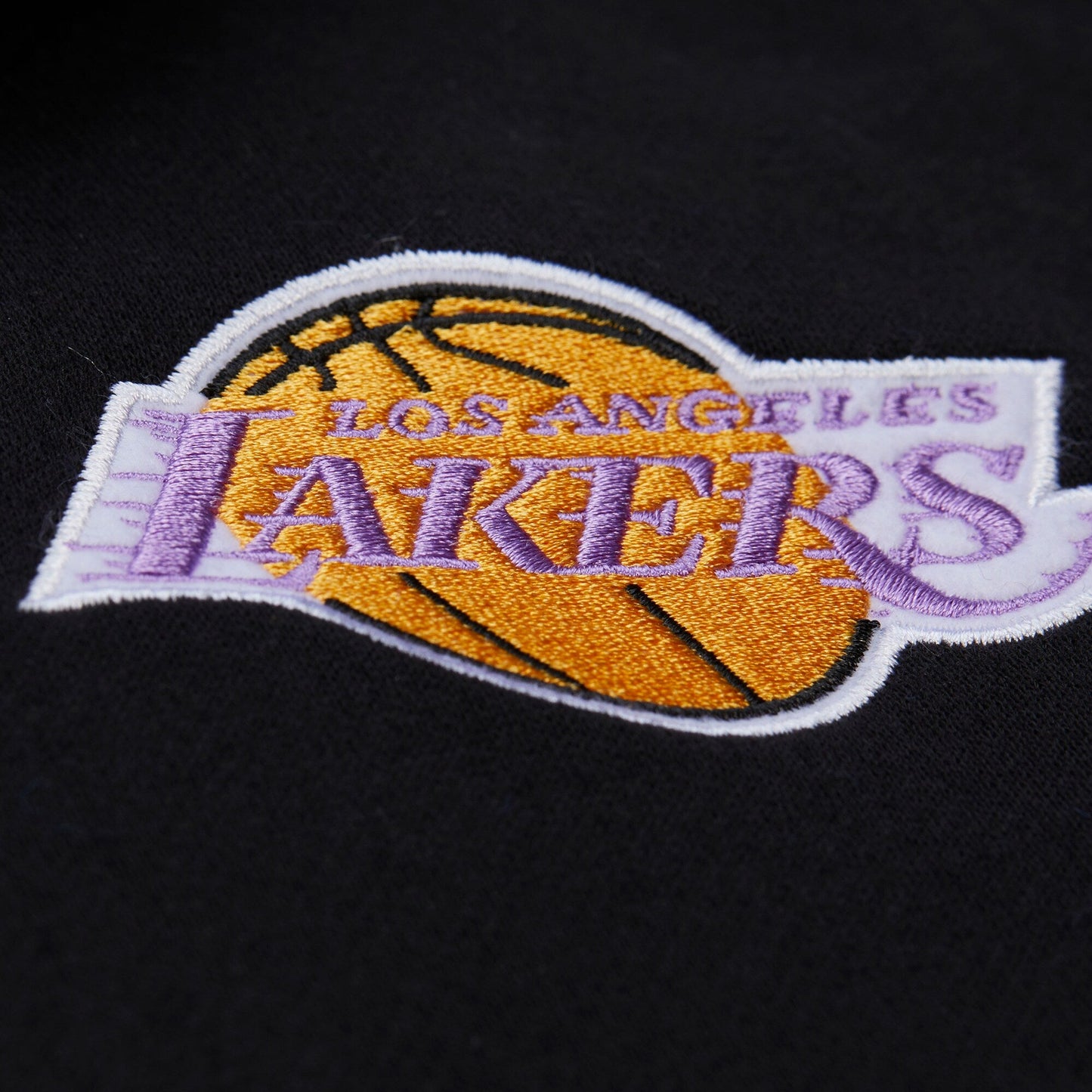 Men's Mitchell & Ness Courtside Fleece Button Front Lakers