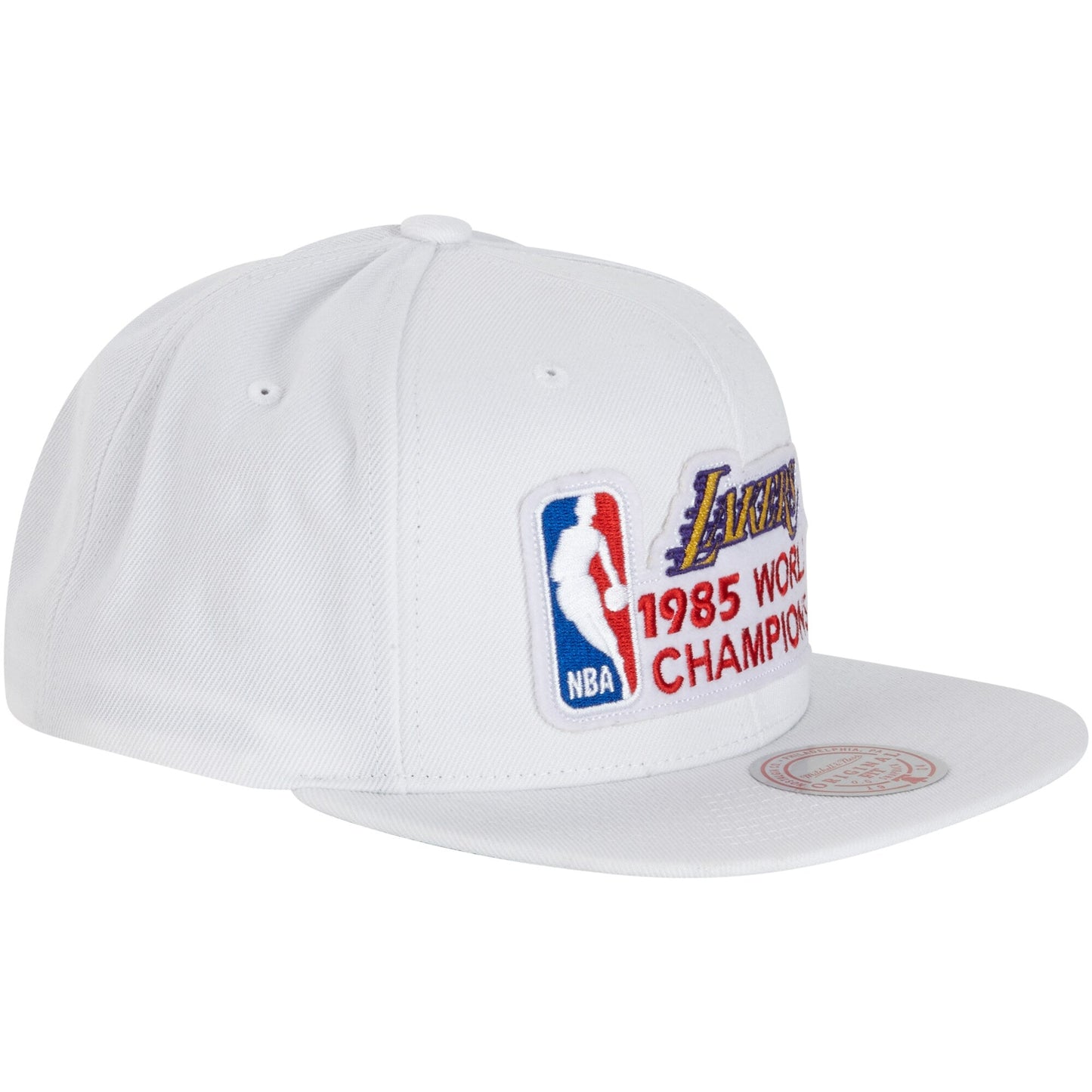 Men's Mitchell & Ness NBA Champs Snapback Hwc Lakers - White