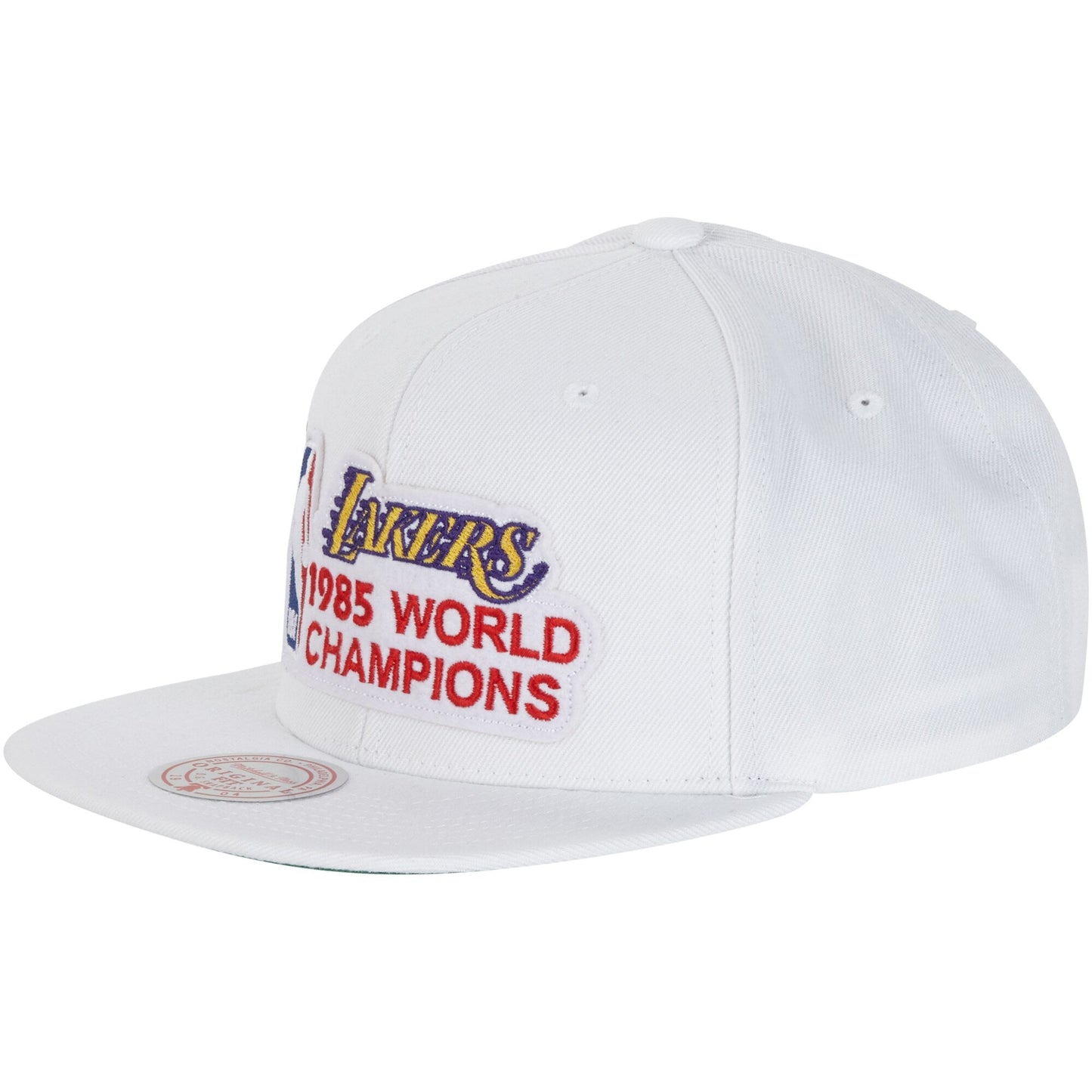 Men's Mitchell & Ness NBA Champs Snapback Hwc Lakers - White