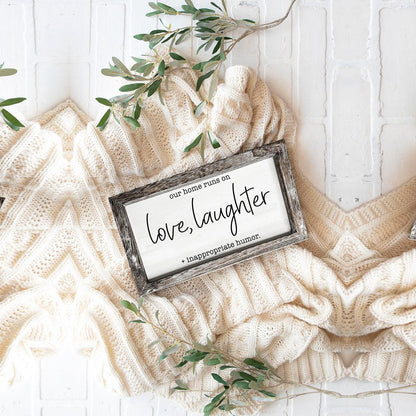Love Laughter Sign by Gia Roma