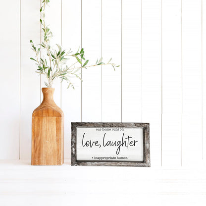 Love Laughter Sign by Gia Roma