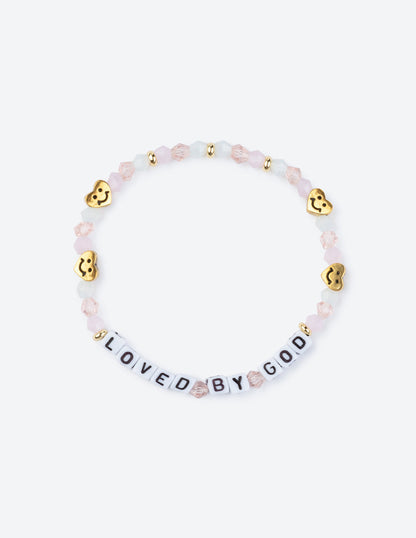 Elevated Faith Loved By God Letter Bracelet