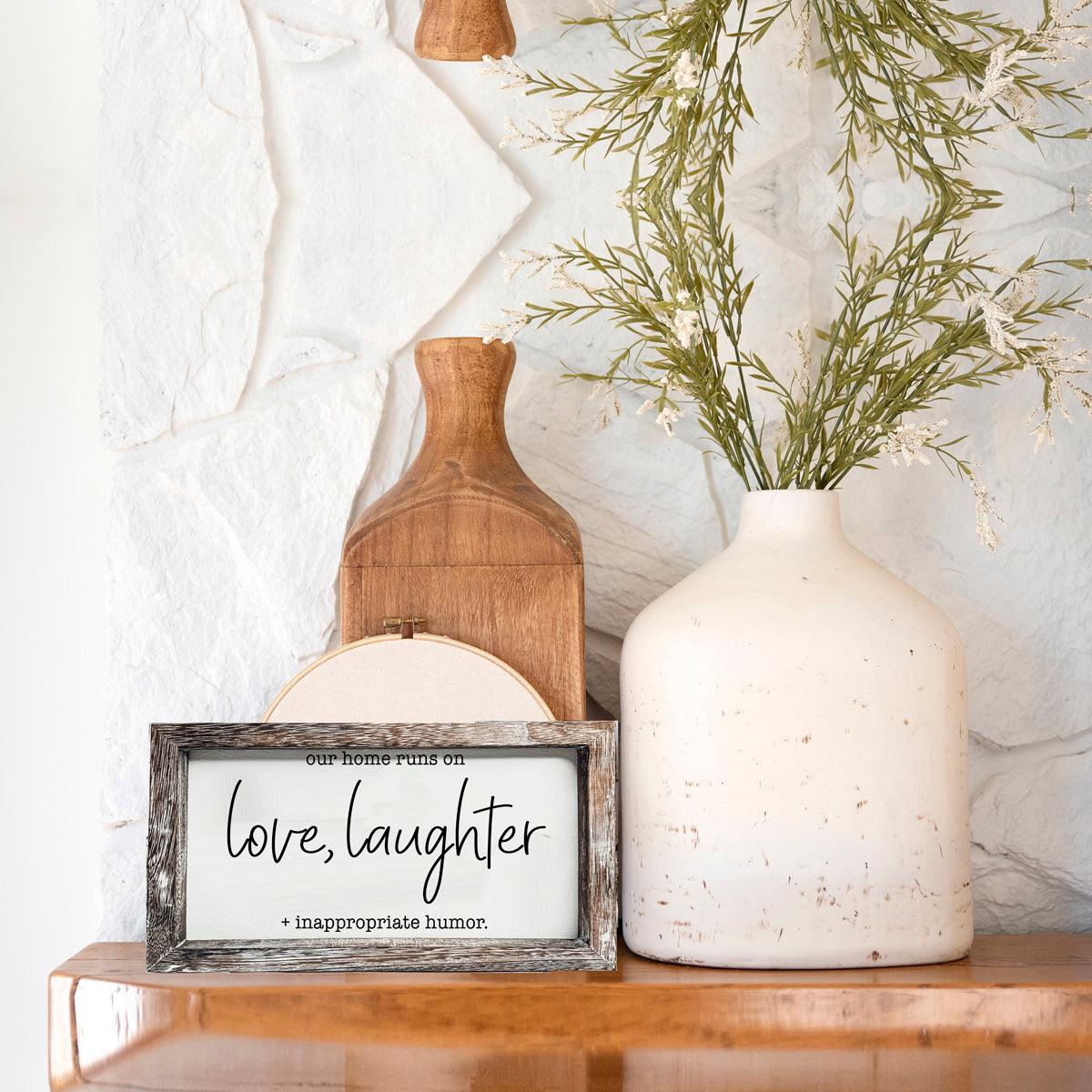 Love Laughter Sign by Gia Roma