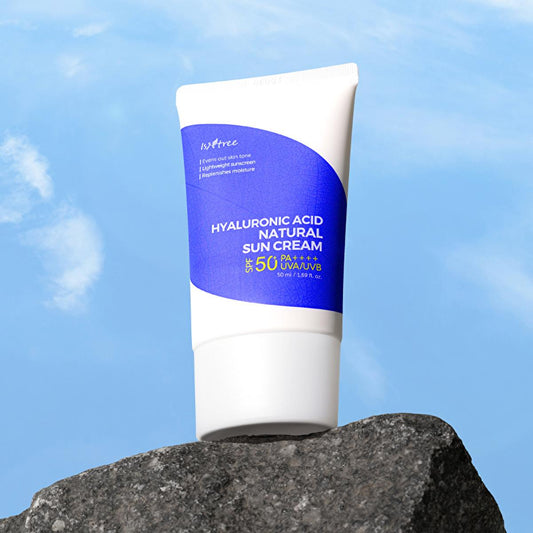 Isntree Hyaluronic Acid Natural Sunscreen SPF 50+ PA++++ - Ultimate Hydration & UV Protection for Sensitive Skin (1.69 fl oz)