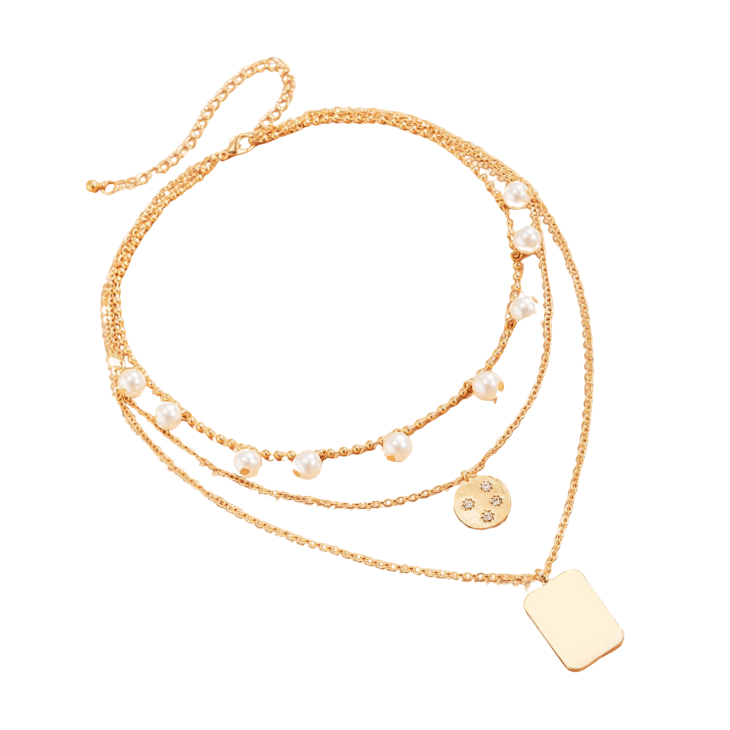 Pearl / Clear / Gold-