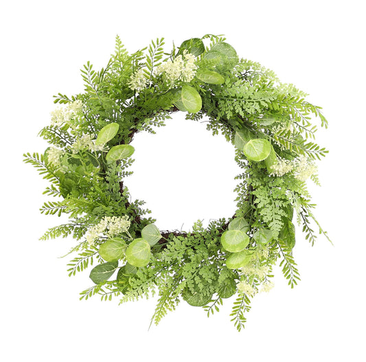 Melrose International Mixed Fern Foliage Wreath 27.5"D