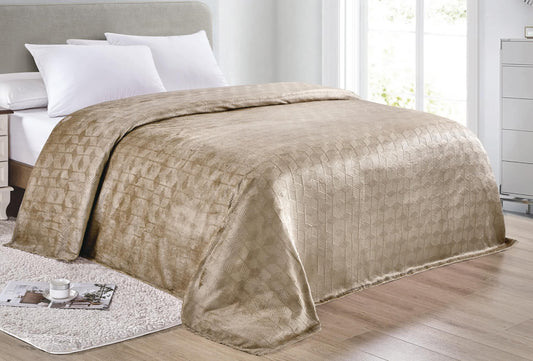 Amrani Queen Blanket- Taupe