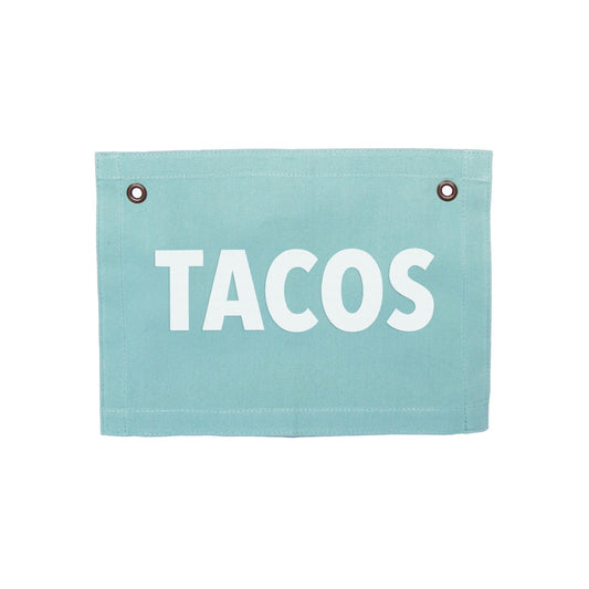 Frankie Jean Tacos Small Canvas Flag