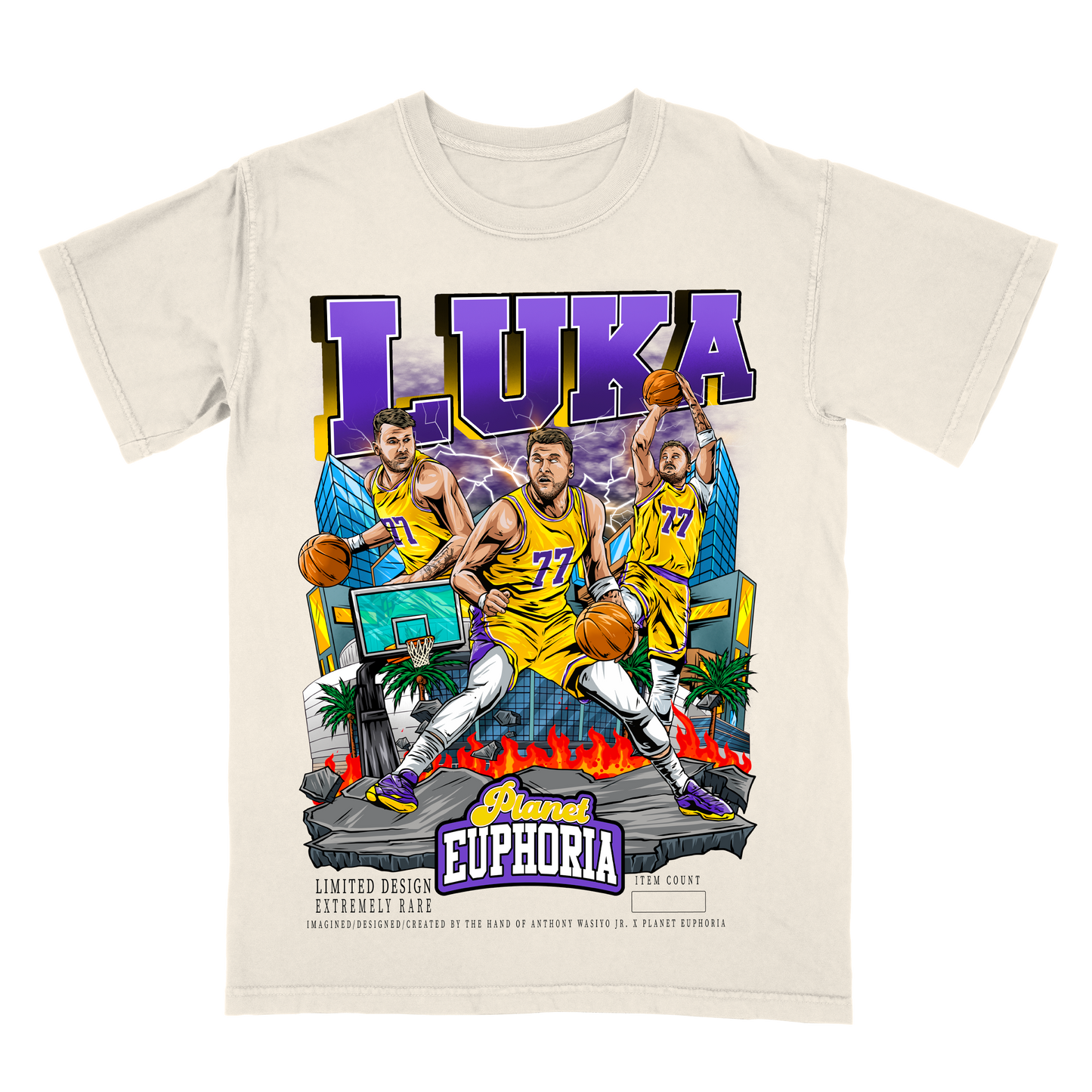 Luka Doncic V3 Limited Edition NBA Player Graphic T-Shirt