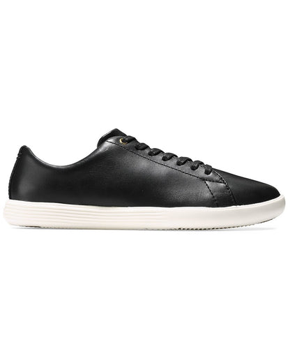 BLACK LEATHER/WHITE-
