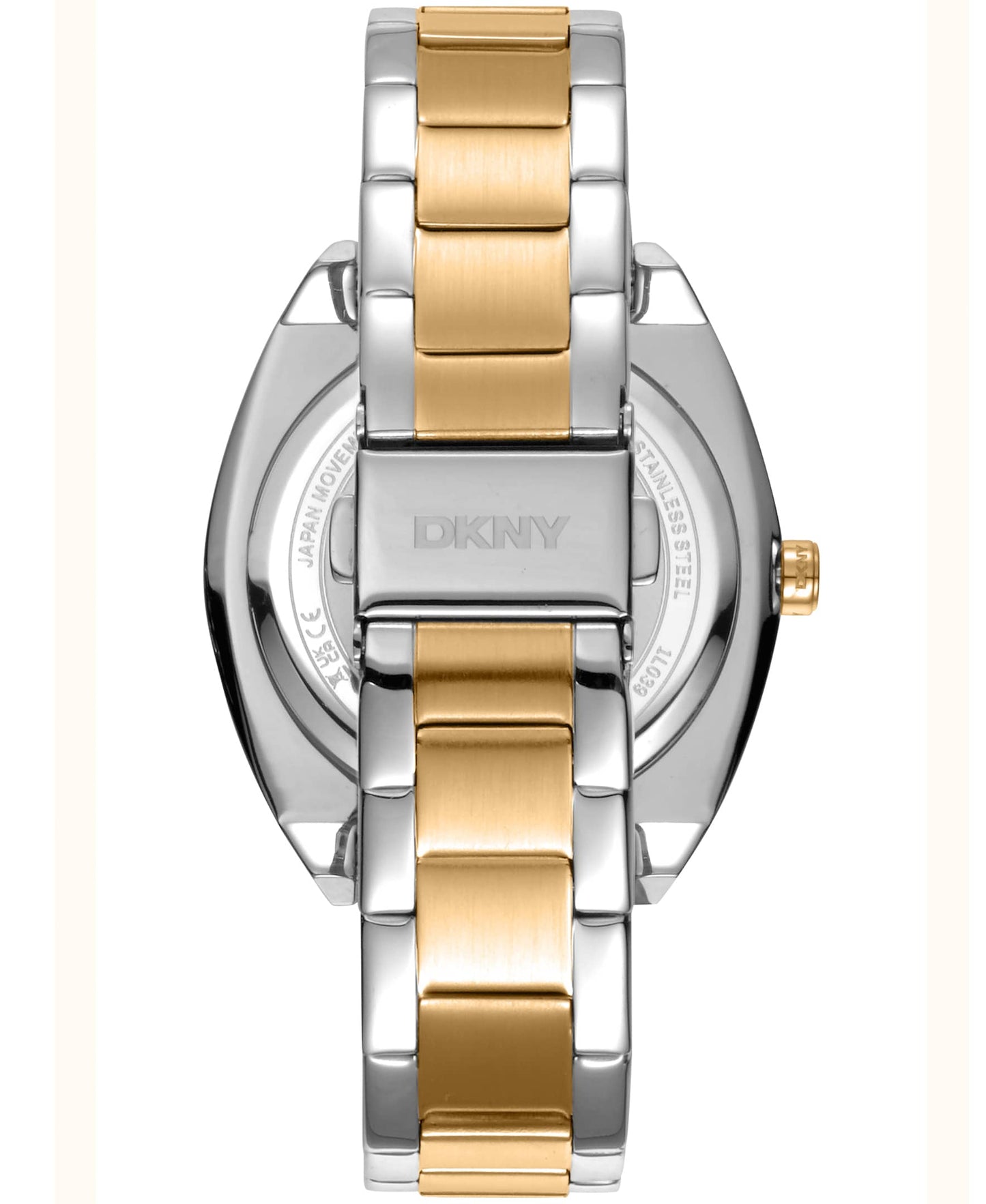 Dkny Women Watch, Two Tone Silver & Gold Color Case, Light Blue Dial, Two Tone Silver & Gold Color Metal Bracelet, 3 Hands, 5 Atm-5