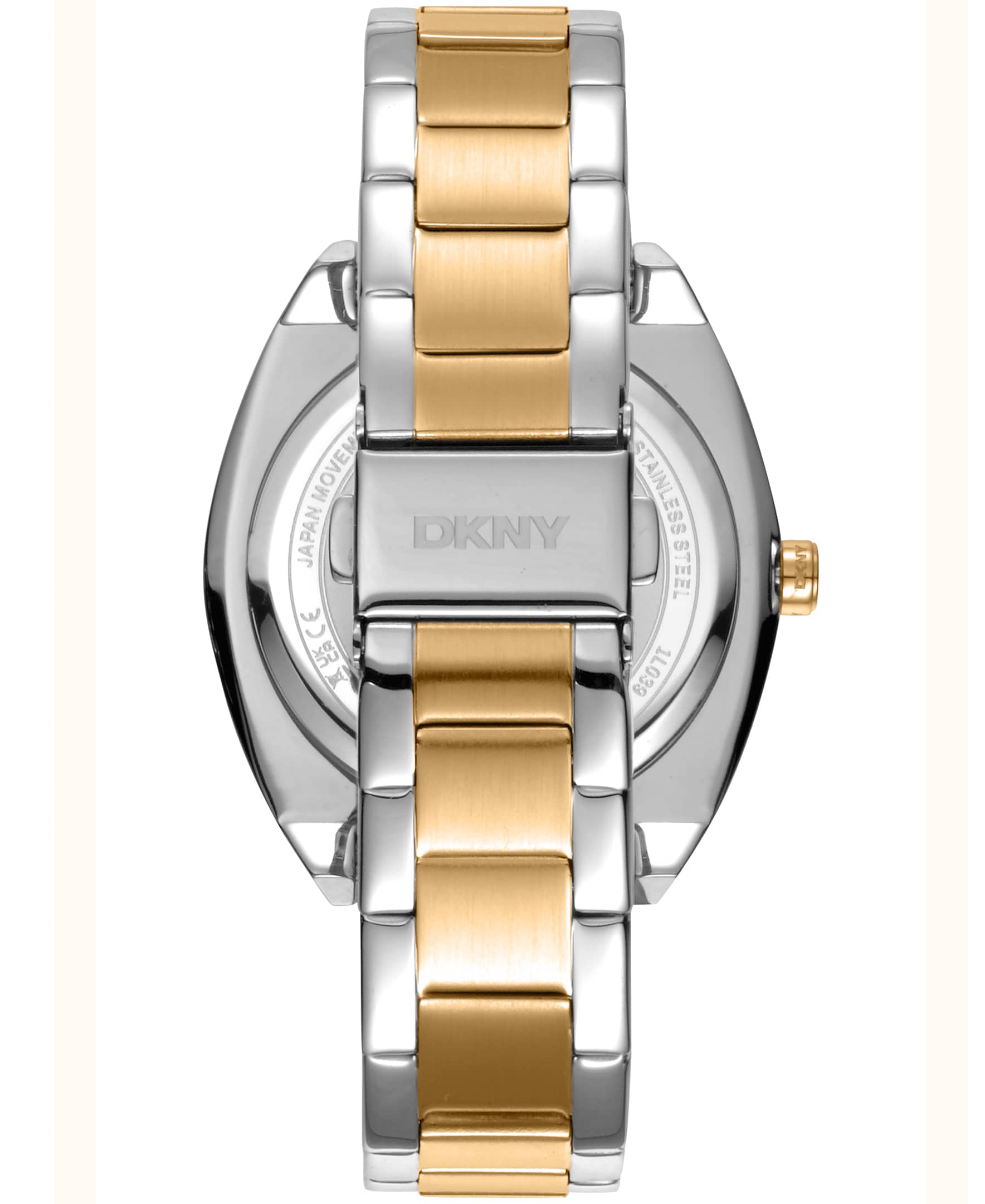 Dkny Women Watch, Two Tone Silver & Gold Color Case, Light Blue Dial, Two Tone Silver & Gold Color Metal Bracelet, 3 Hands, 5 Atm-5