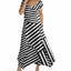 Black White Stripe Mix Print