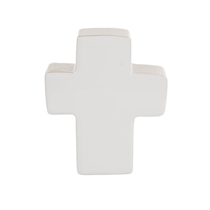 MDF and Epoxy Cross in Box White and Gold for Spring Home Decor
