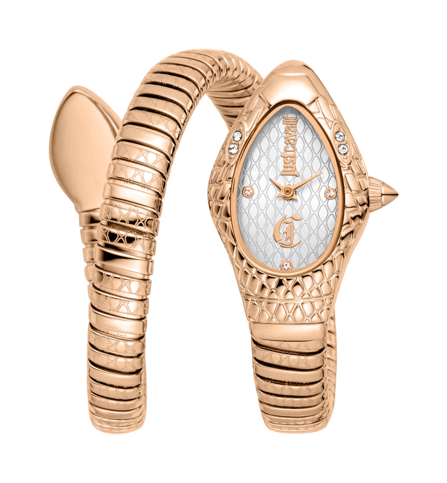 Just CAVALLI Women Watch, Rose Gold Color Case, Silver Dial, Rose Gold Color Metal Bracelet, 2 Hands, 3 Atm-3