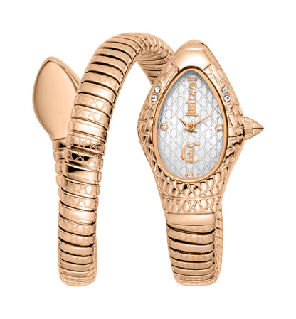 Just CAVALLI Women Watch, Rose Gold Color Case, Silver Dial, Rose Gold Color Metal Bracelet, 2 Hands, 3 Atm-3