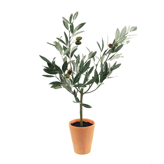 Melrose International Potted Olive Tree Topiary 22"H