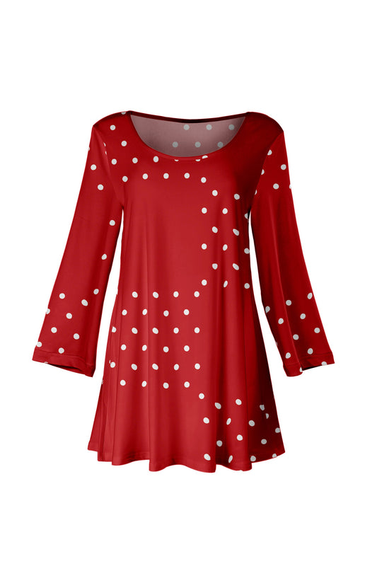 Red & White Candy Cane Dot Print-