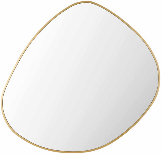 Lochovice Gold Distressed Wood Mirror