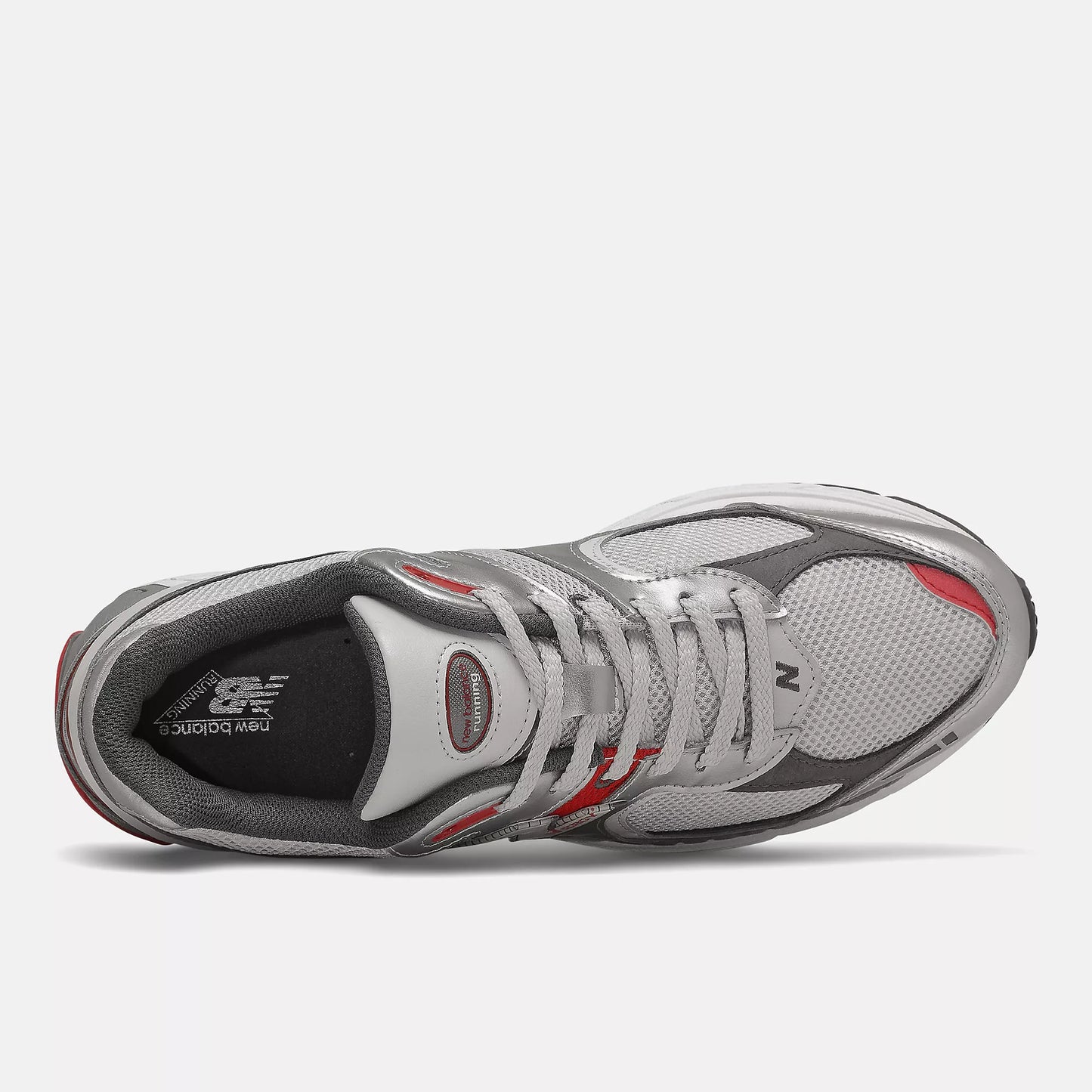 New Balance Mens 2002R Silver Metallic Team Red